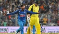 हैट्रिक विकेट के दौरान कुलदीप यादव